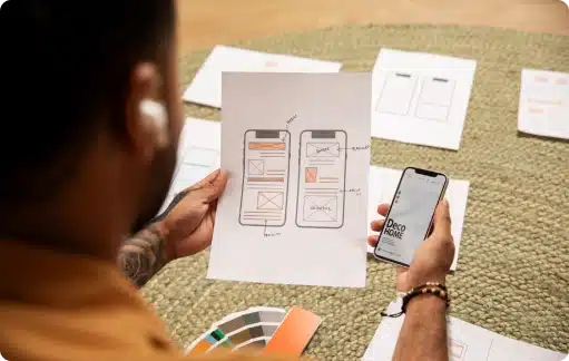 Wireframing process